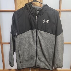Under Armour Coldgear Kids' Black & Grey Fleece Zip Up